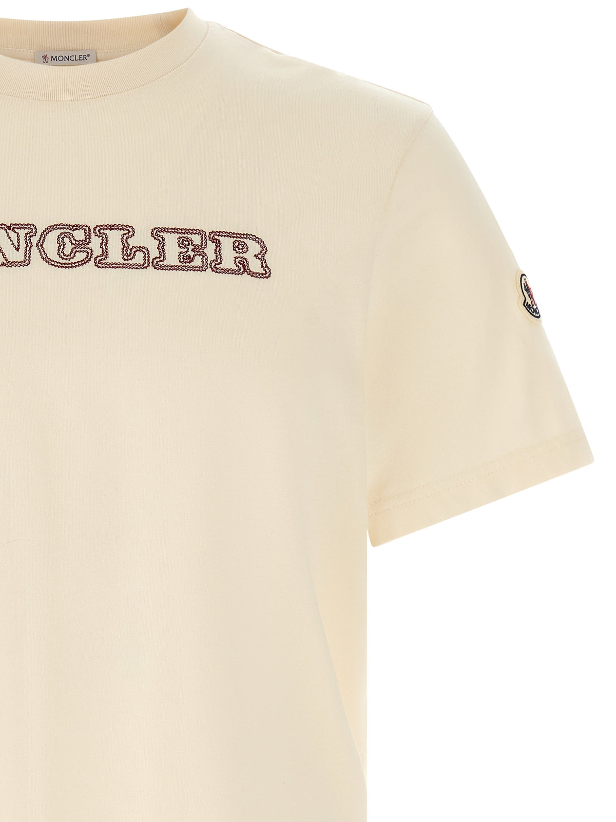 Moncler T-Shirt aus weißer Baumwolle