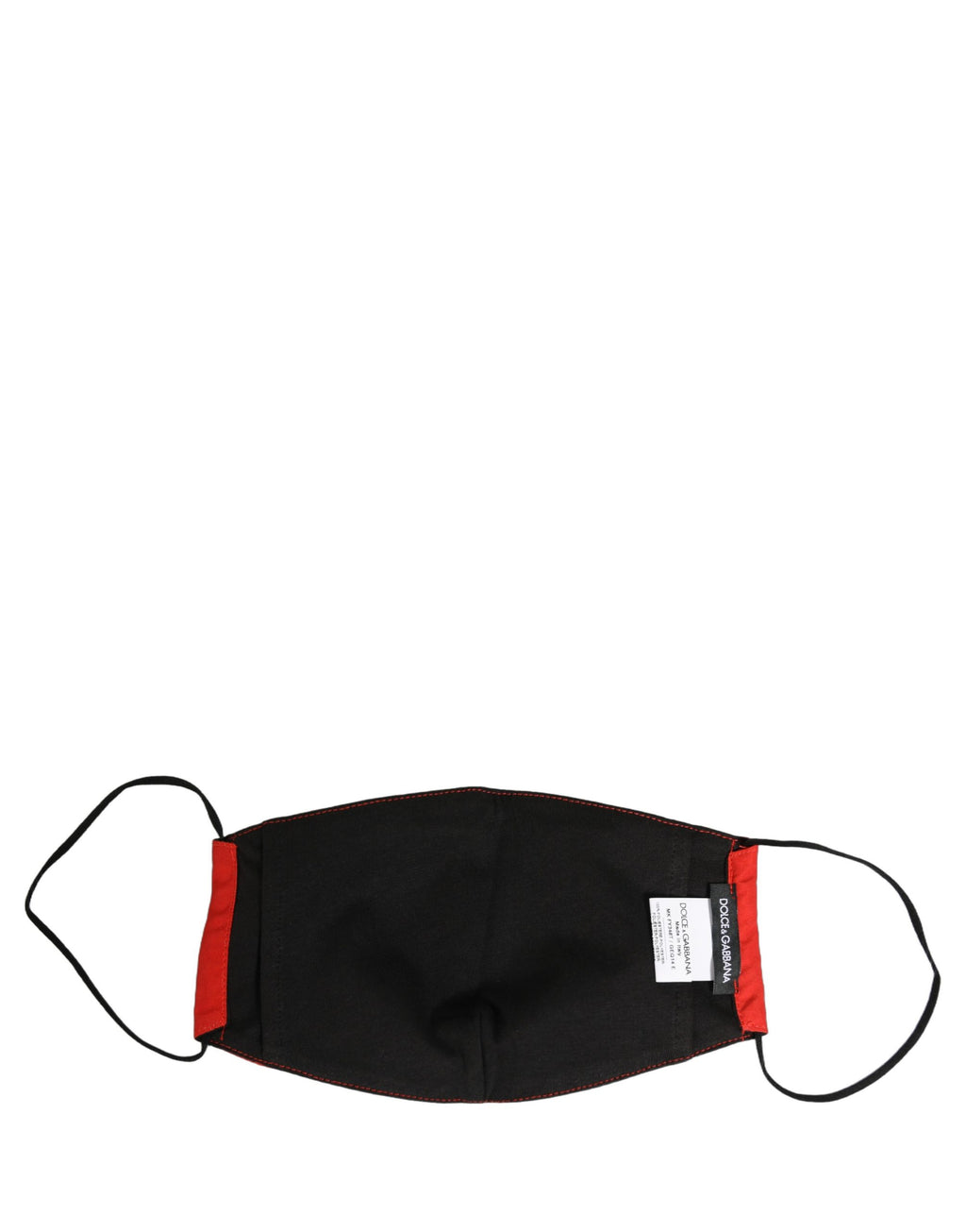 Dolce & Gabbana Men Black Carretto Print Elastic Ear Strap Face Mask