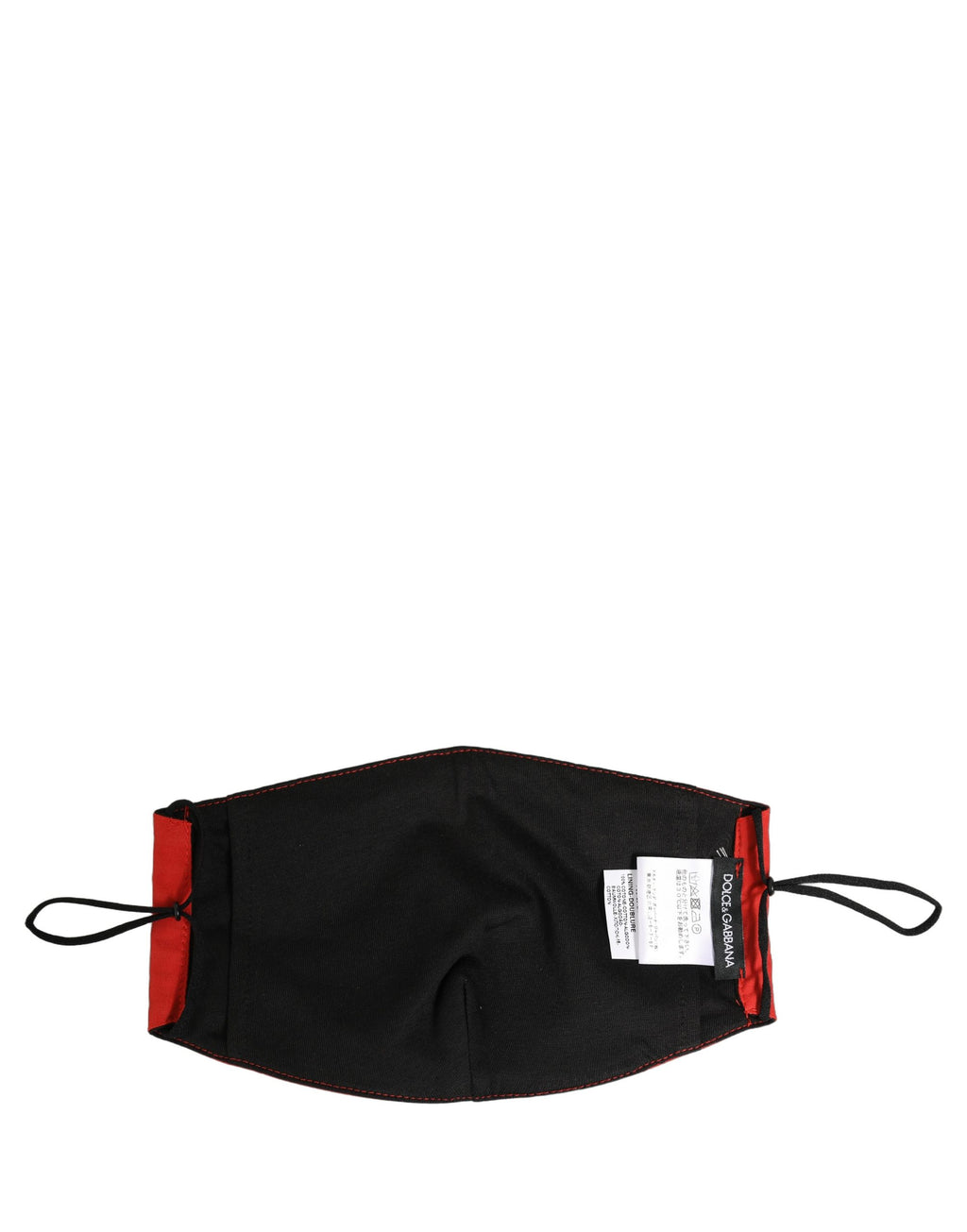 Dolce & Gabbana Men Black Carretto Print Elastic Ear Strap Face Mask