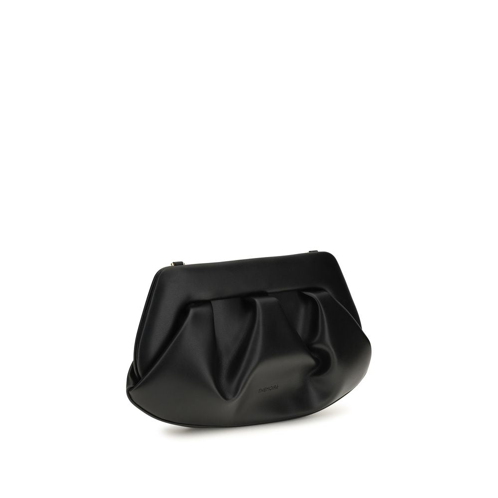 THEMOIRè Clutch aus schwarzem recyceltem Leder