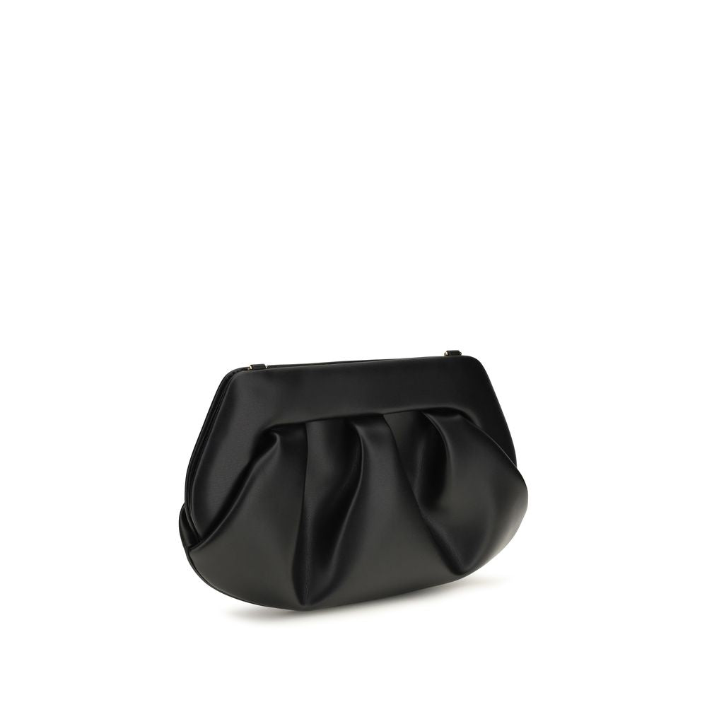 THEMOIRè Clutch aus schwarzem recyceltem Leder