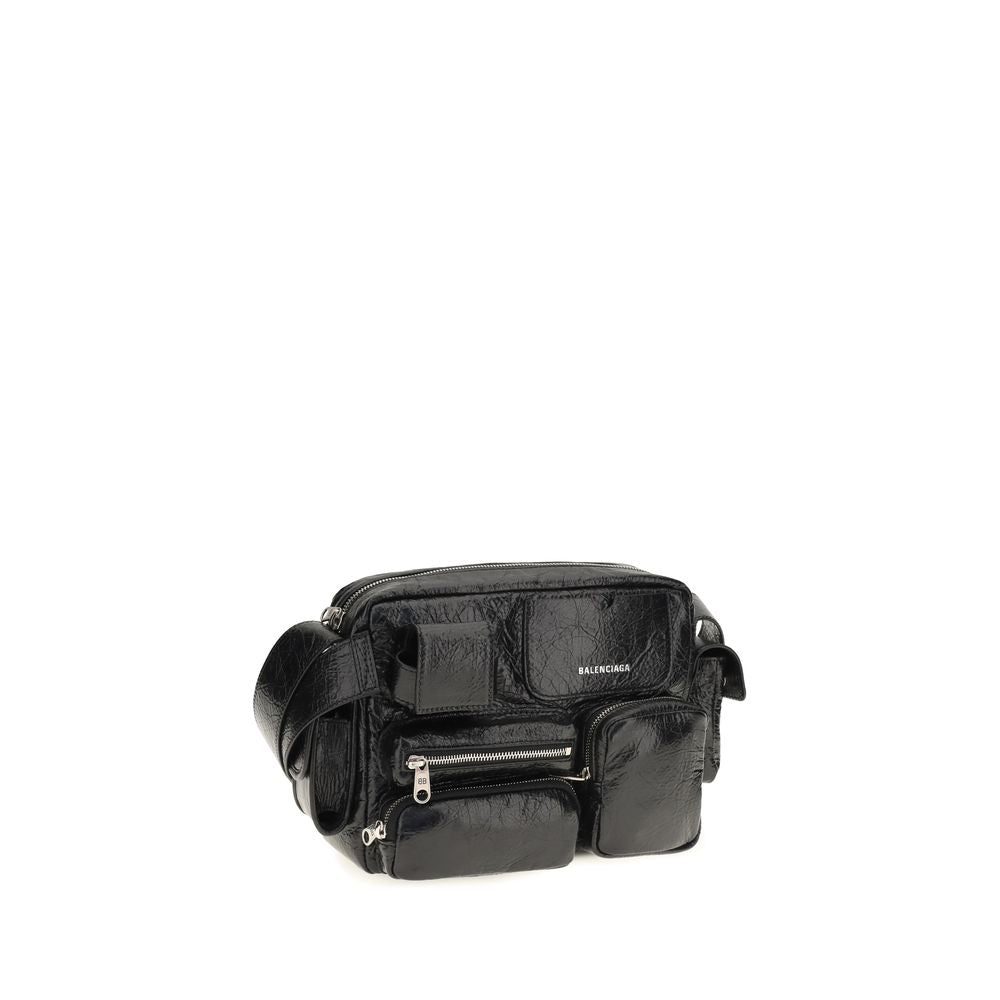 Balenciaga Schultertasche aus schwarzem Lammleder Ovis Aries