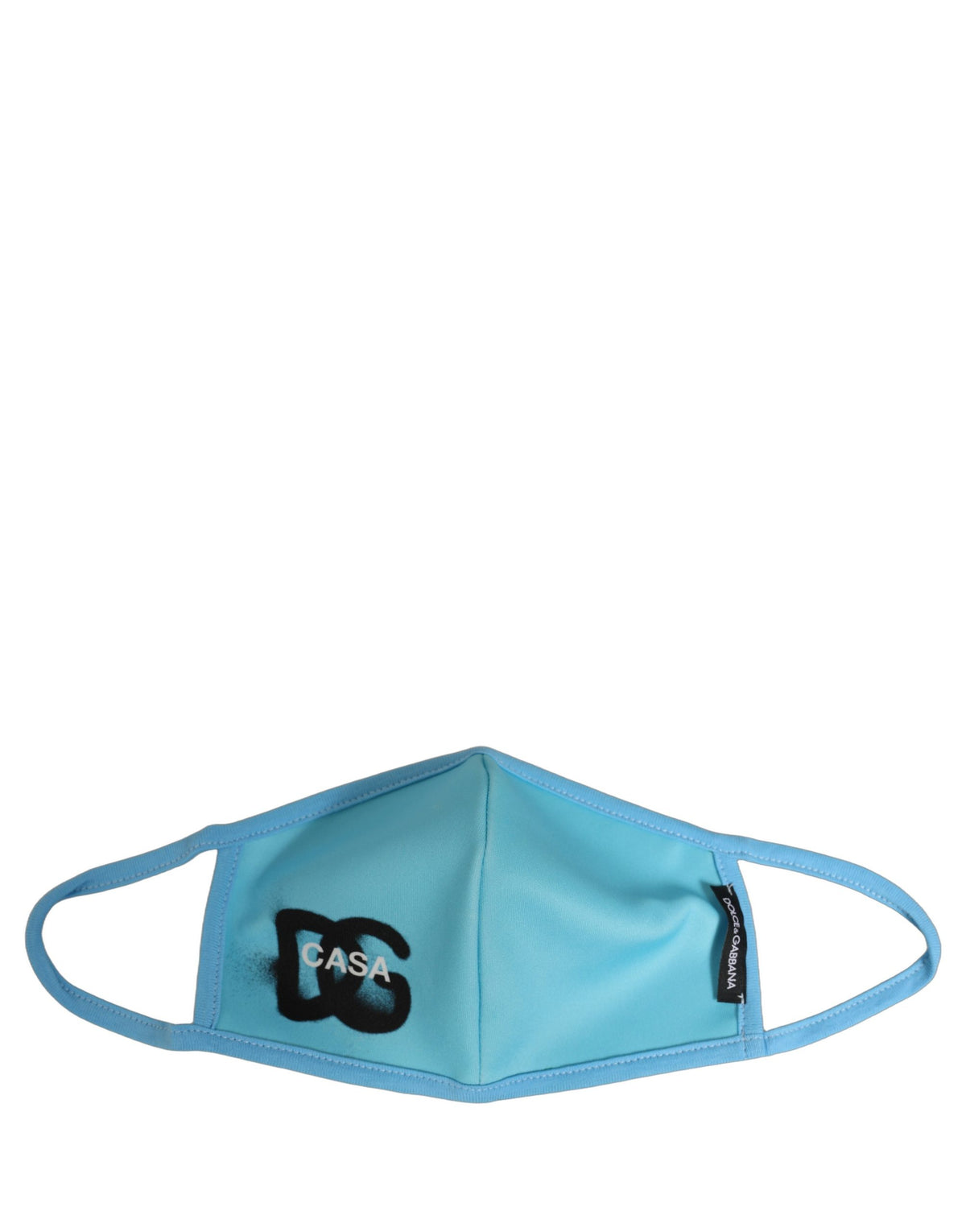 Dolce & Gabbana Blaue Polyester DG CASA Logo Elastischer Ohrriemen Mundschutz