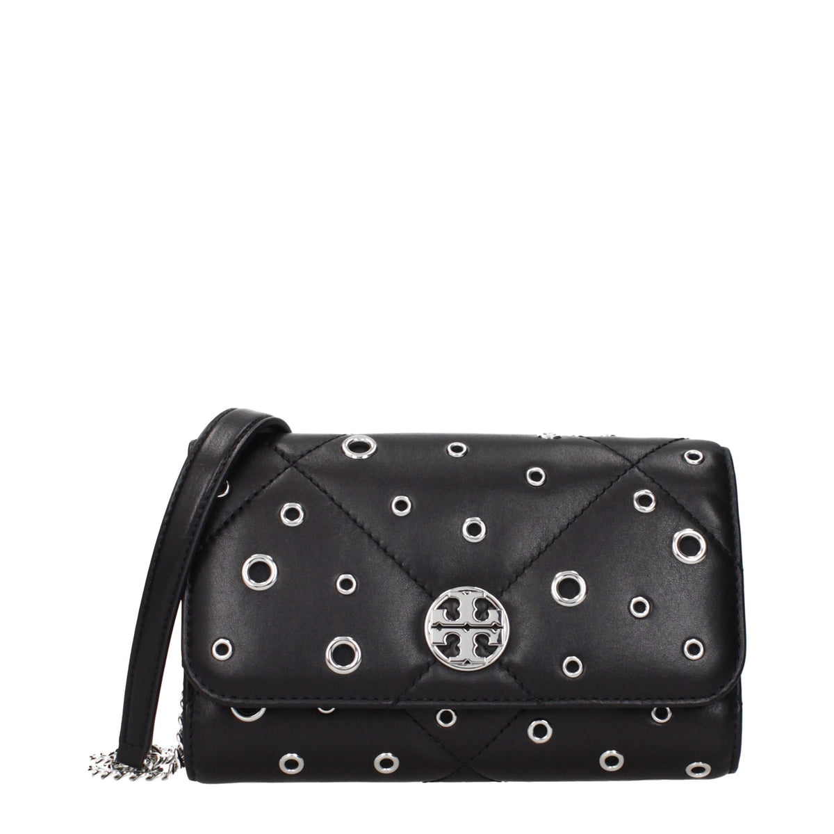 Tory Burch Clutchtasche aus schwarzem Leder