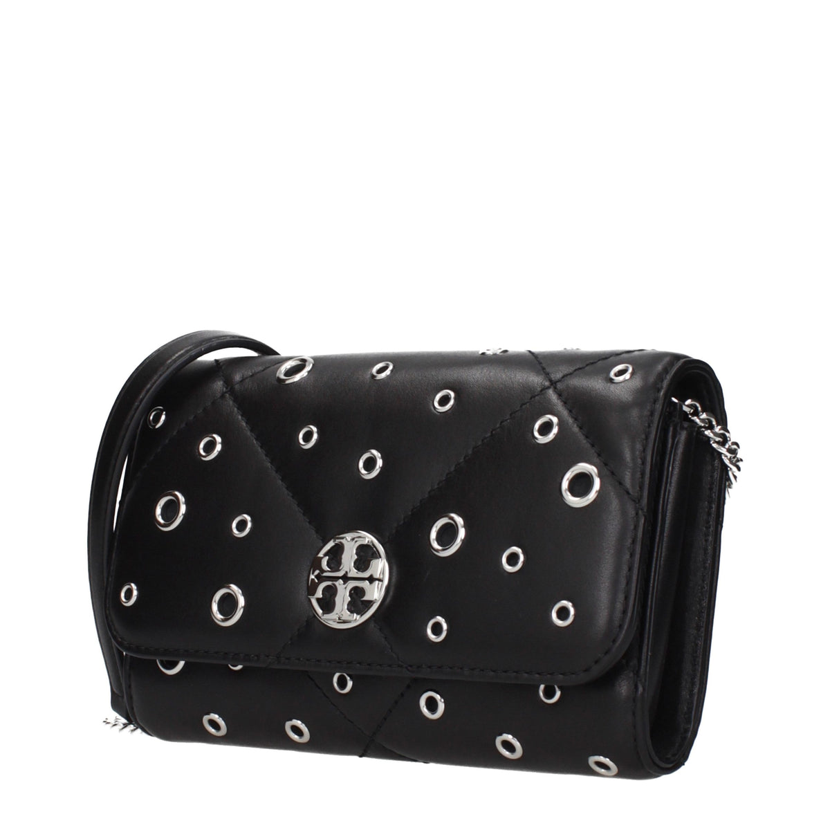 Tory Burch Clutchtasche aus schwarzem Leder