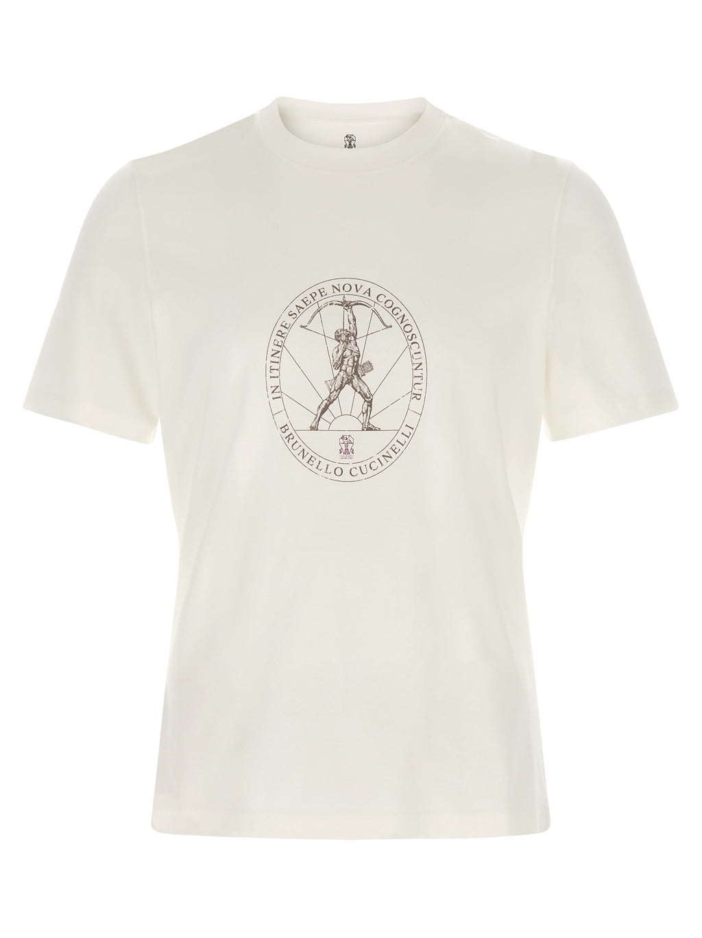Brunello Cucinelli Weißes Baumwoll-T-Shirt