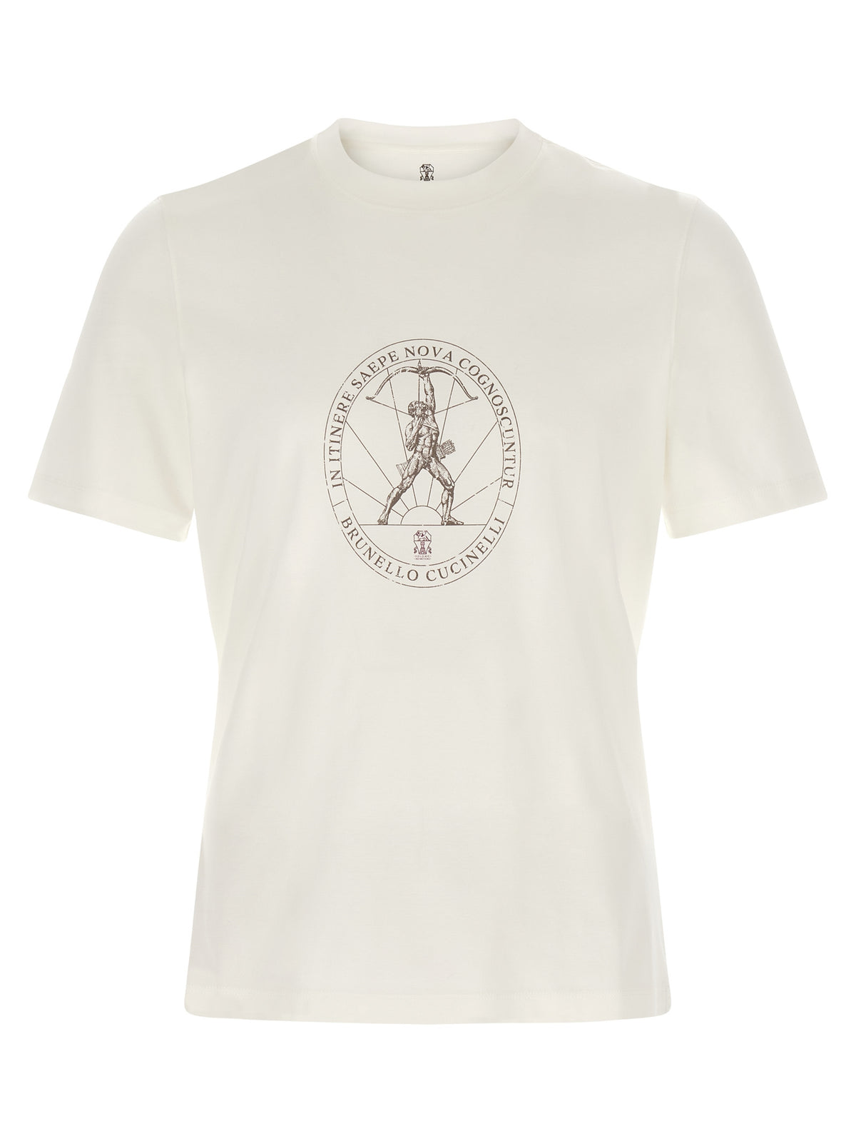 Brunello Cucinelli Weißes Baumwoll-T-Shirt