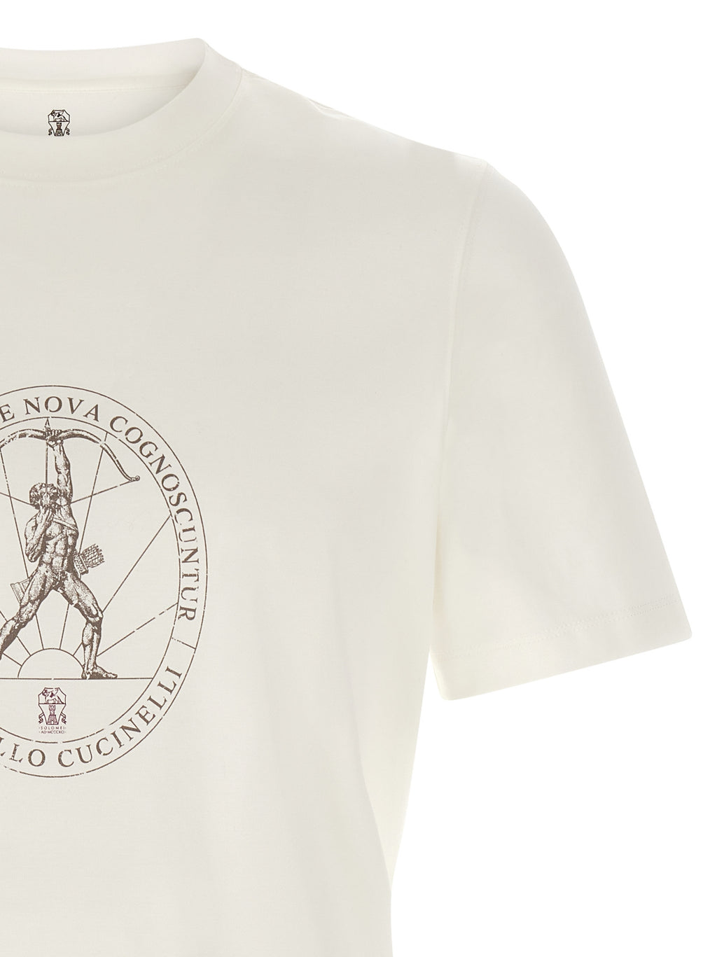 Brunello Cucinelli Weißes Baumwoll-T-Shirt