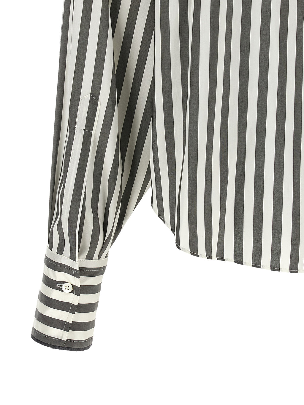 Brunello Cucinelli Bicolor-Seidenbluse