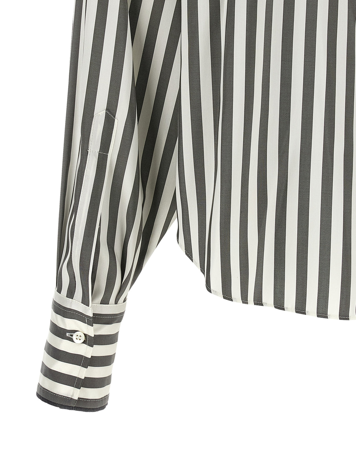 Brunello Cucinelli Bicolor-Seidenbluse