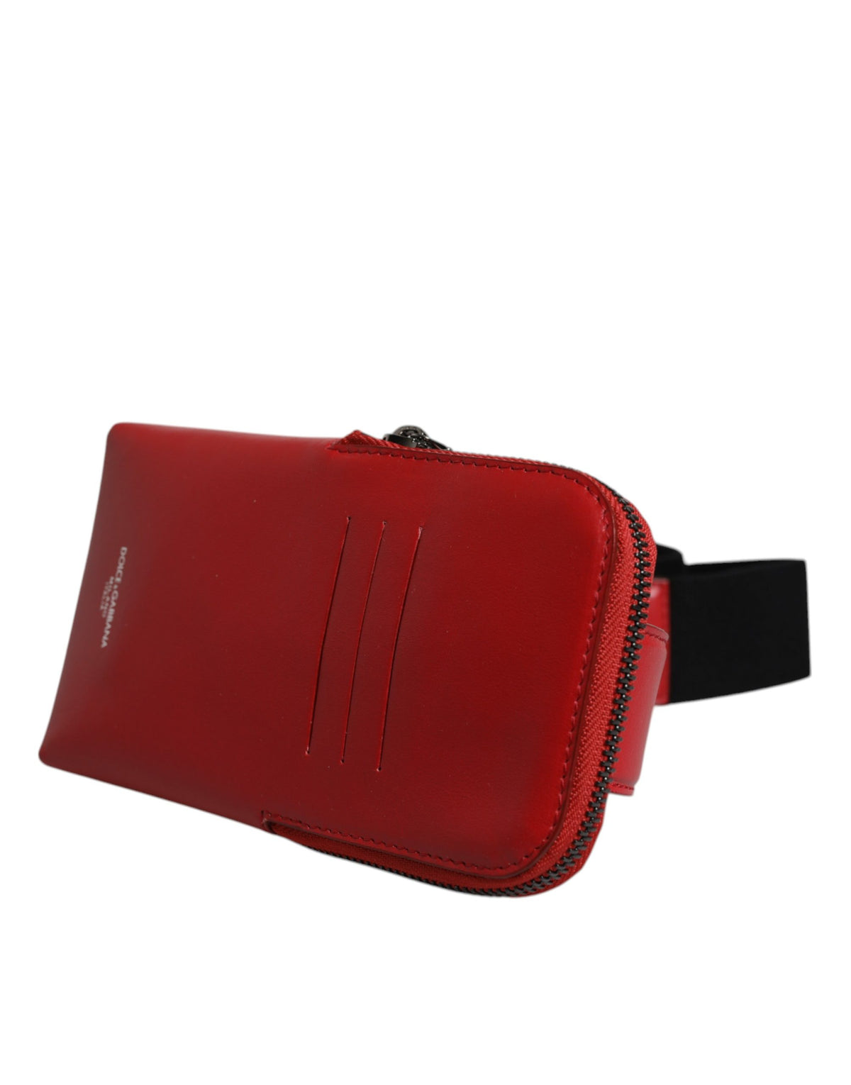 Dolce & Gabbana Rote Handytasche aus Kalbsleder mit Kartenhalter, Umhängetasche