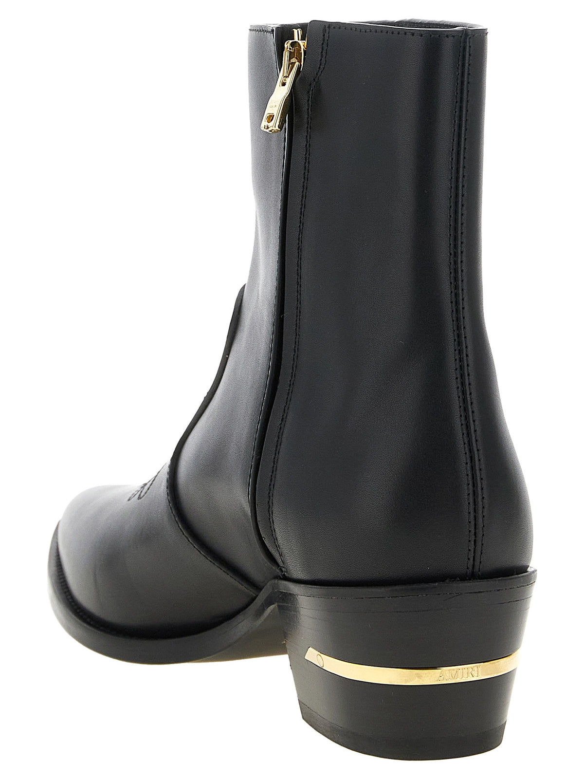 Amiri Ankle Boots aus schwarzem Kalbsleder