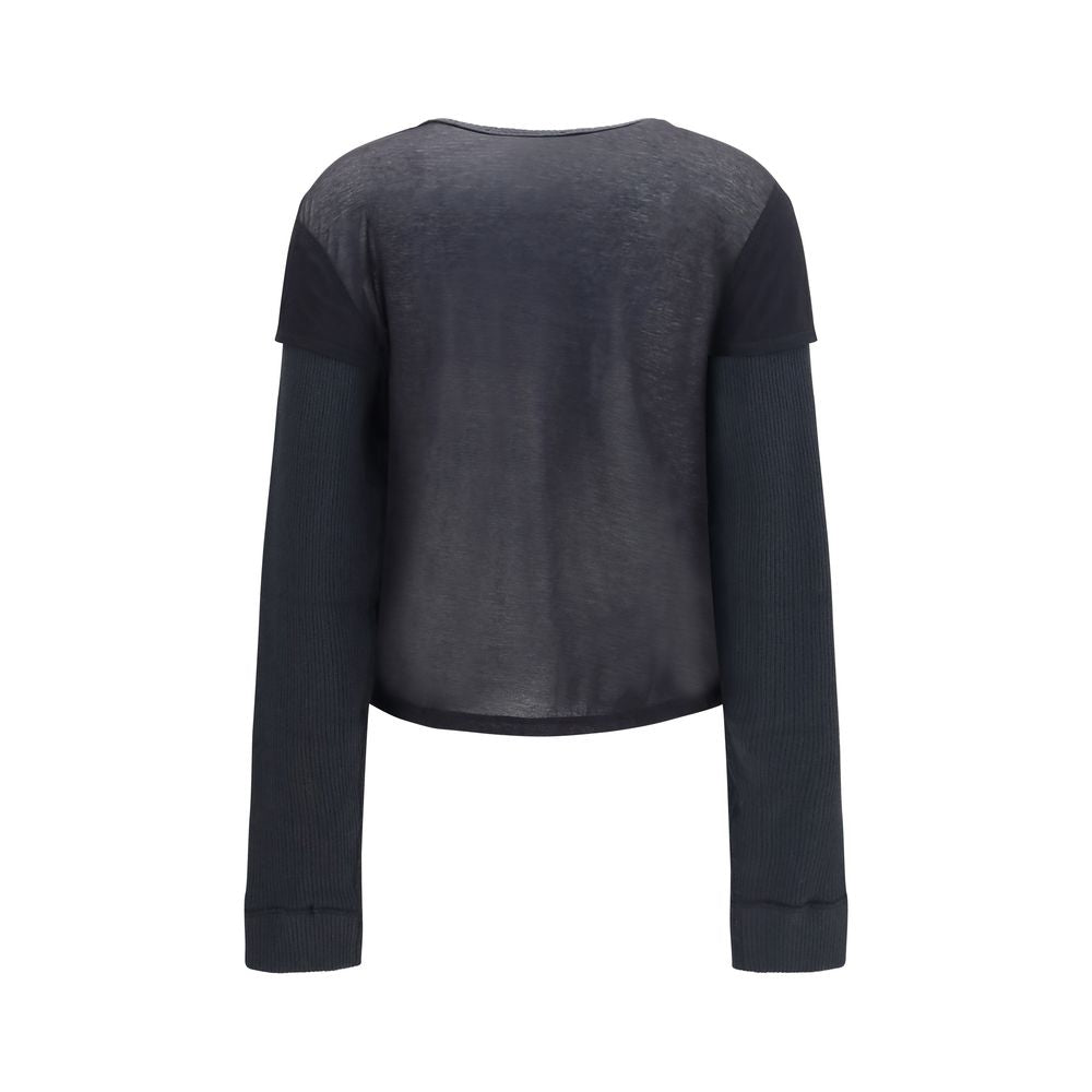 Our Legacy Strickjacke aus schwarzer Baumwolle