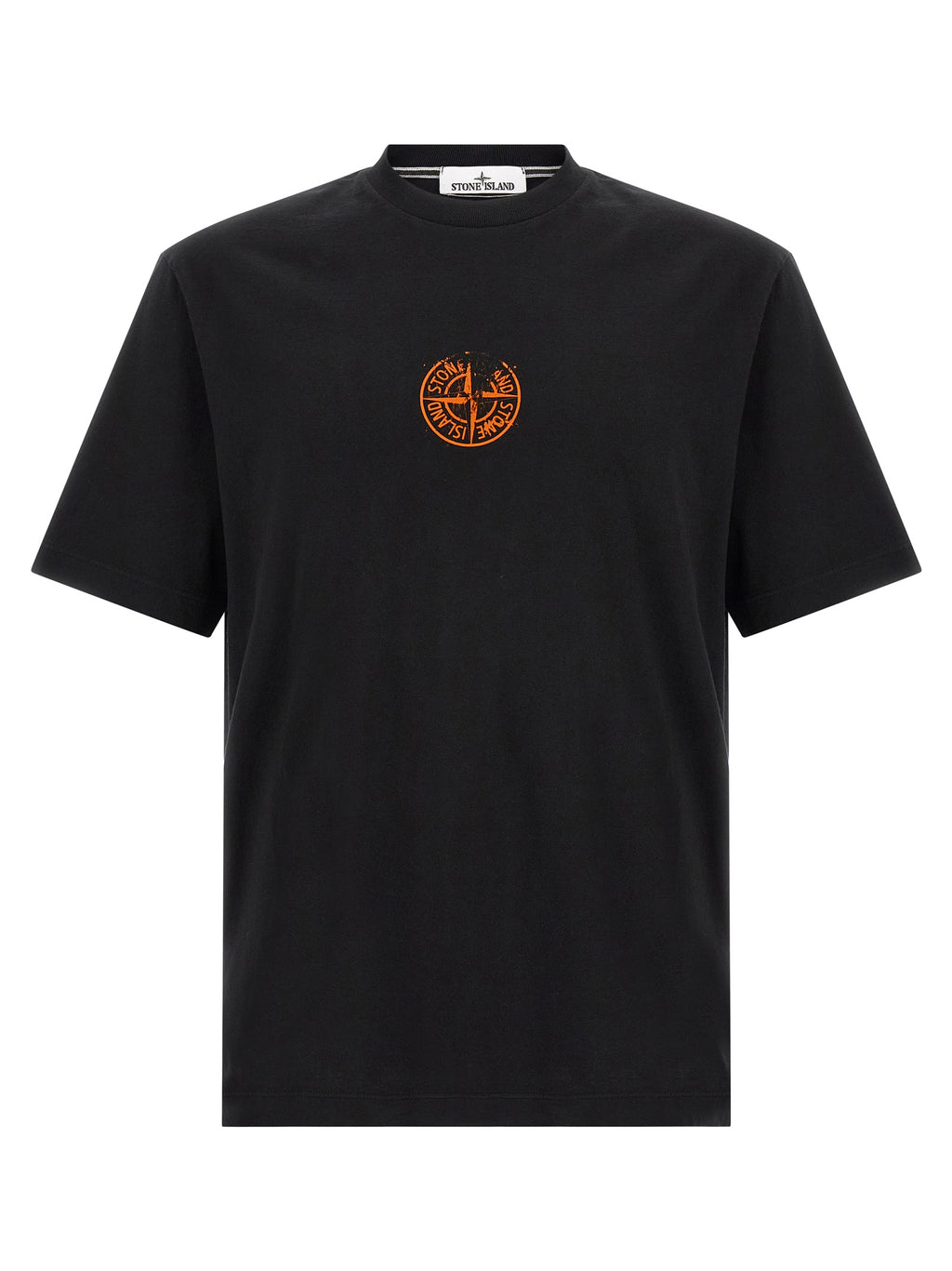 Stone Island Orange Baumwoll-T-Shirt