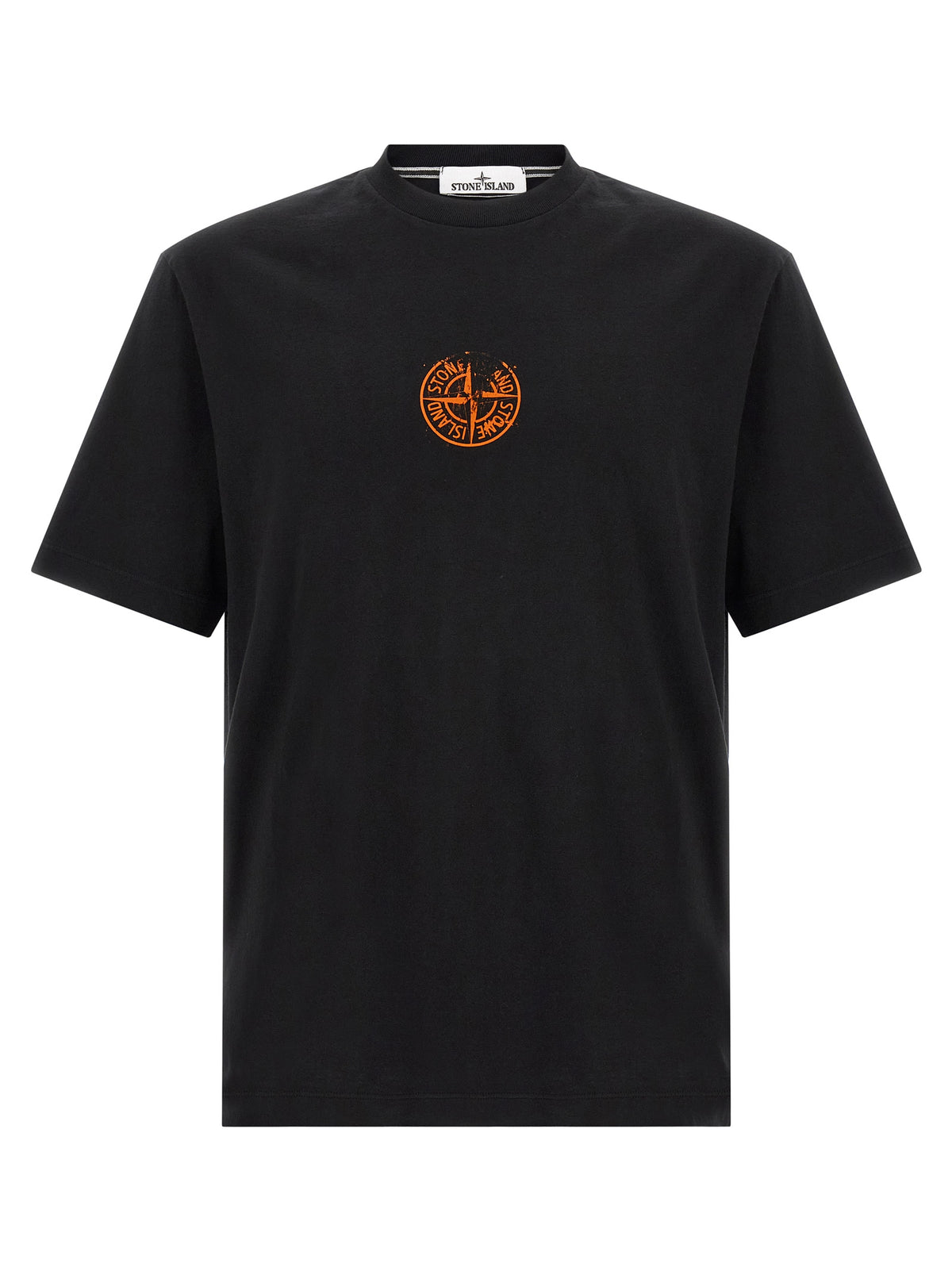 Stone Island Orange Baumwoll-T-Shirt
