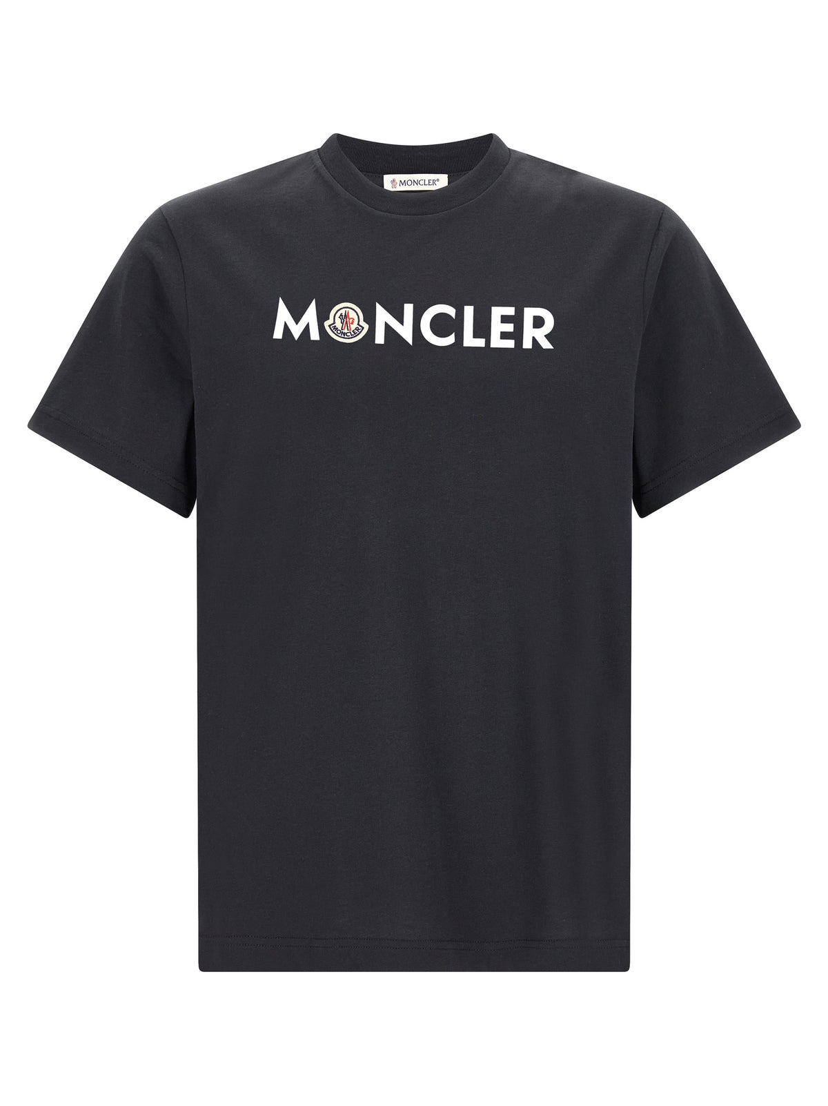 Moncler T-Shirt aus blauer Baumwolle
