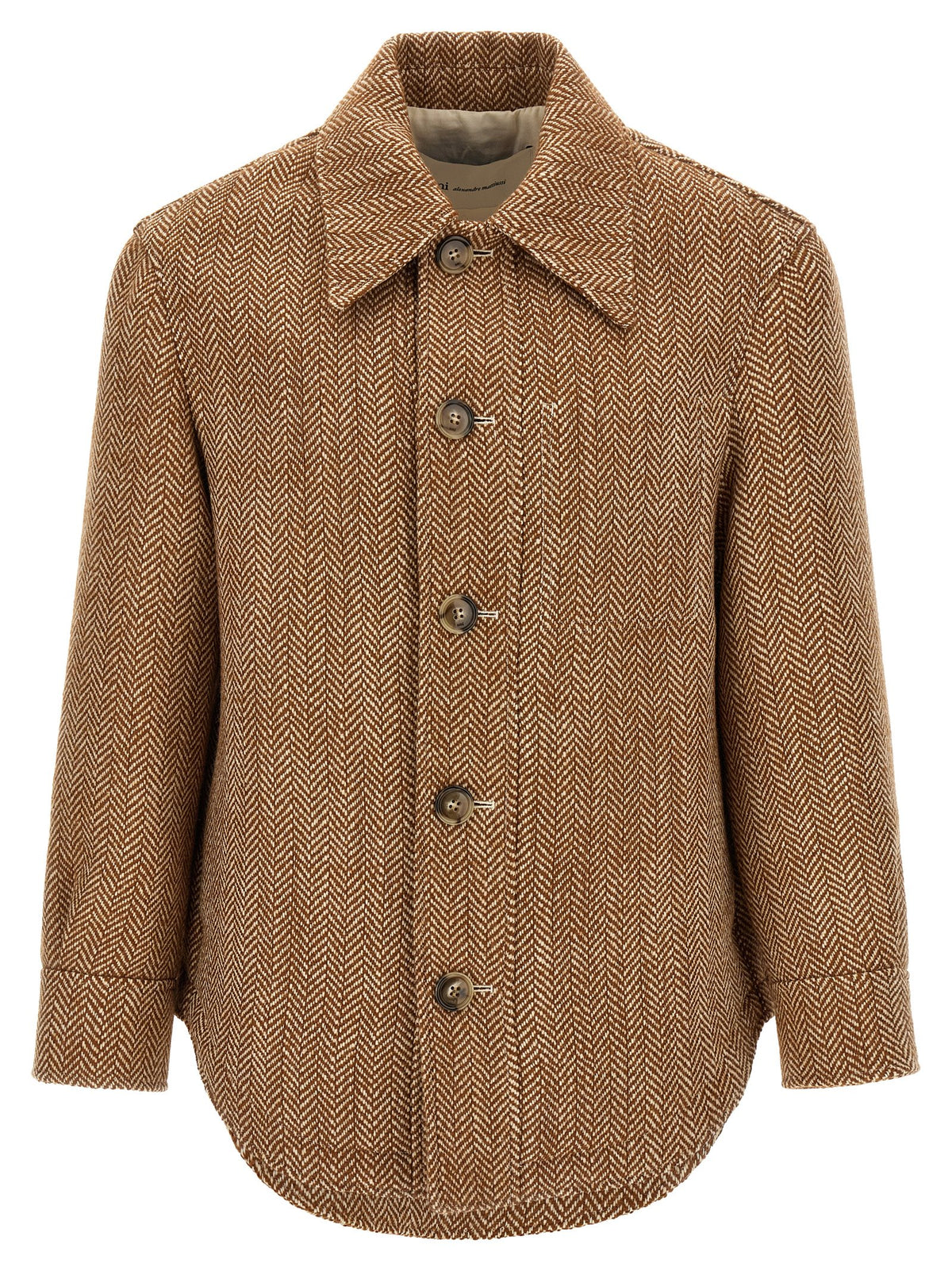 Ami Paris Jacke aus brauner Schurwolle