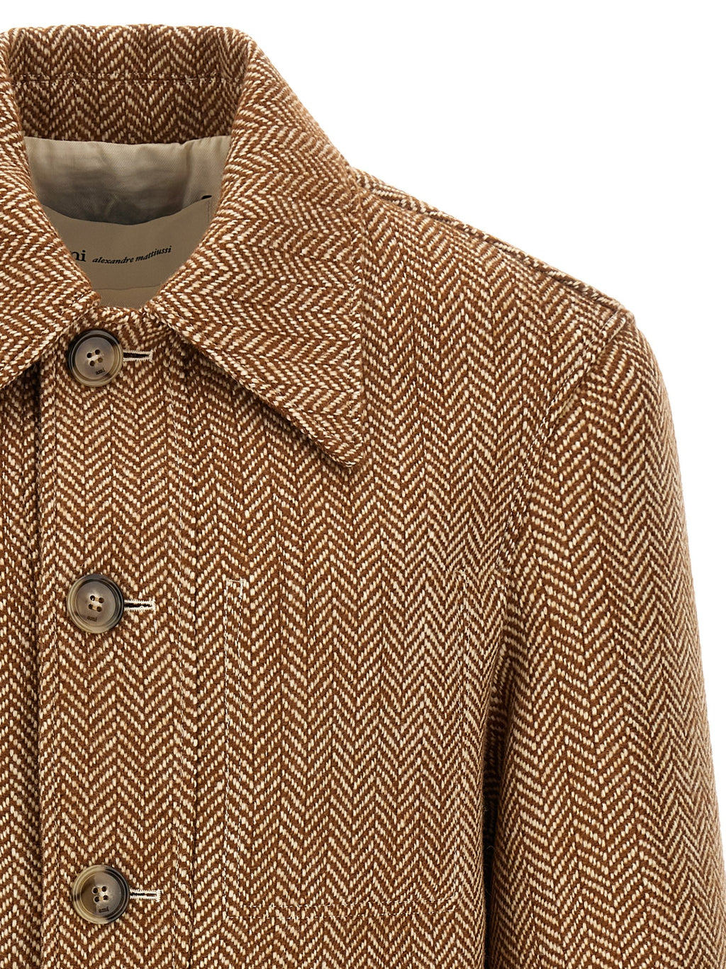 Ami Paris Jacke aus brauner Schurwolle