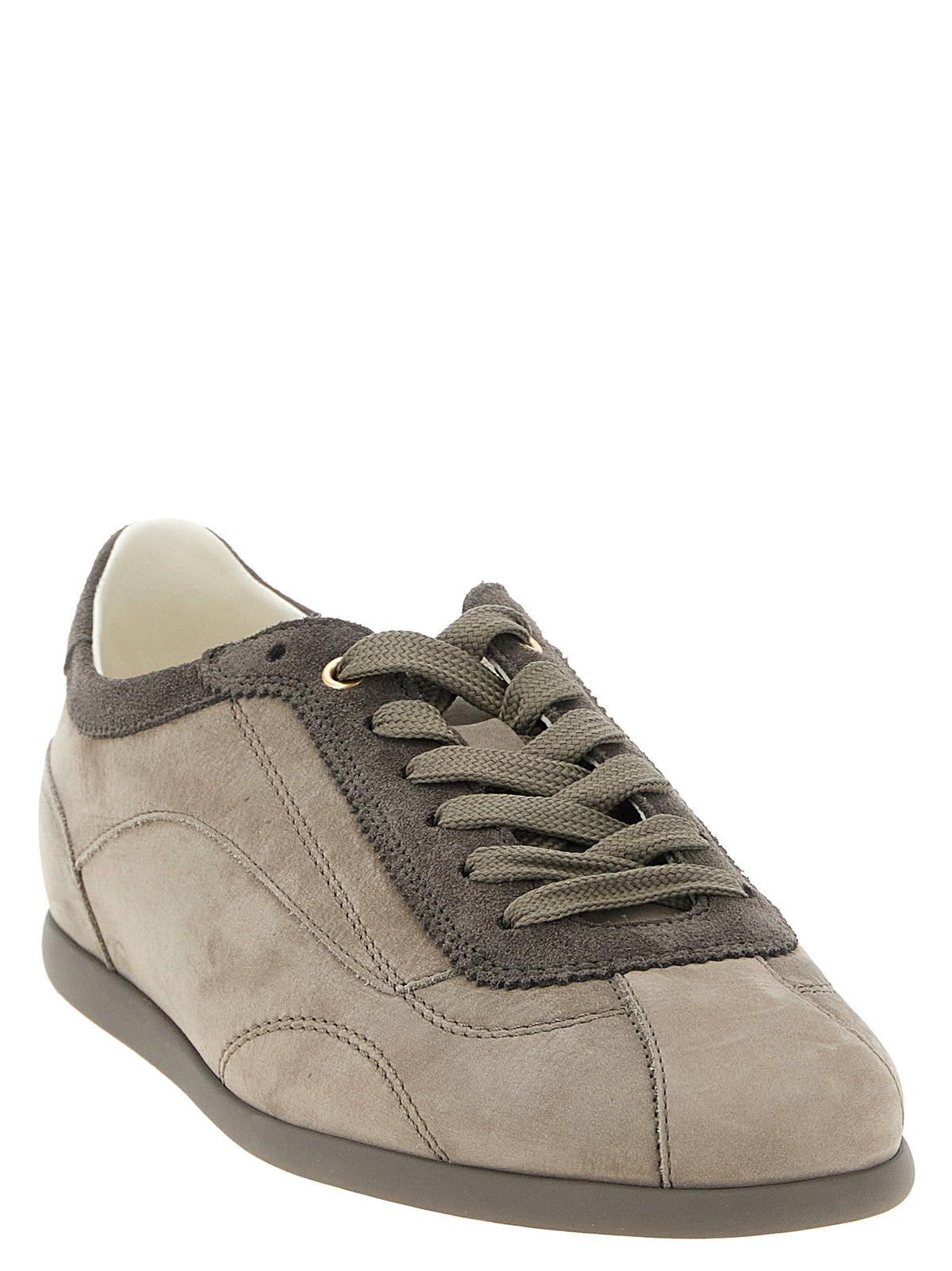 Brunello Cucinelli Grau Kalbsleder Low Top Sneaker