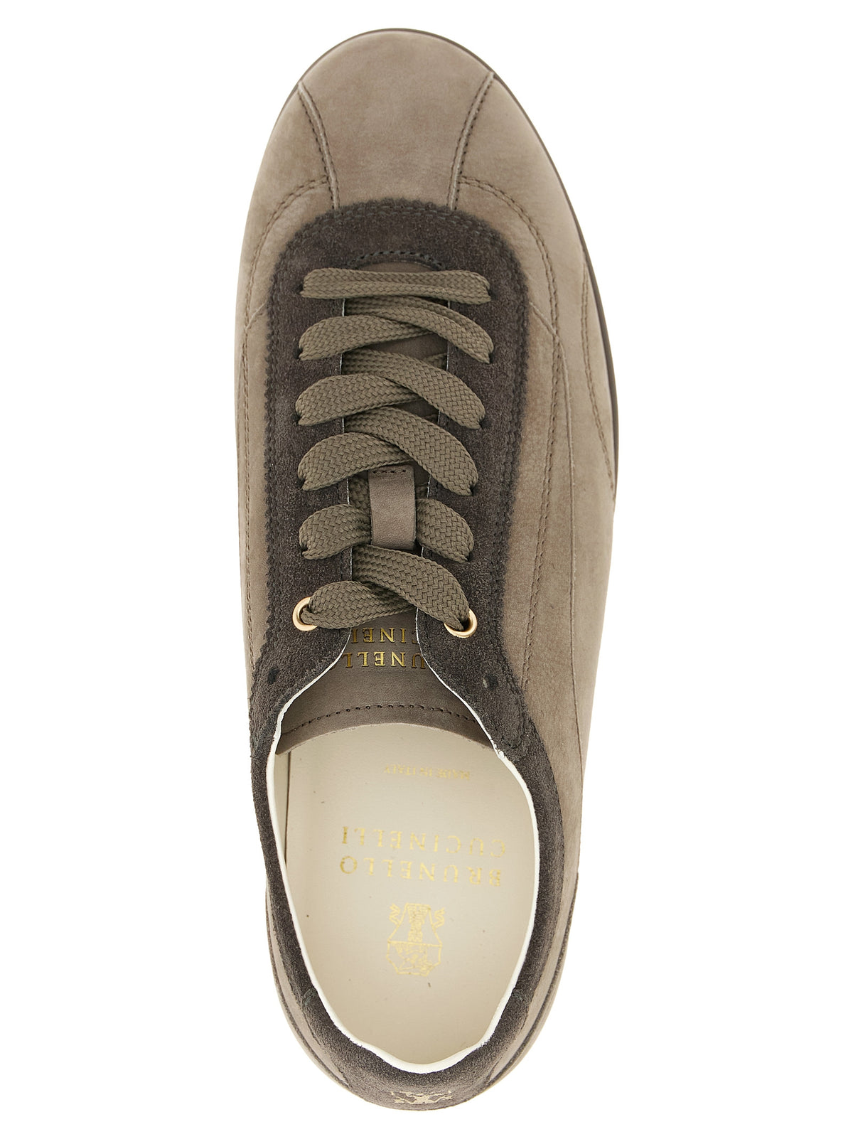 Brunello Cucinelli Grau Kalbsleder Low Top Sneaker