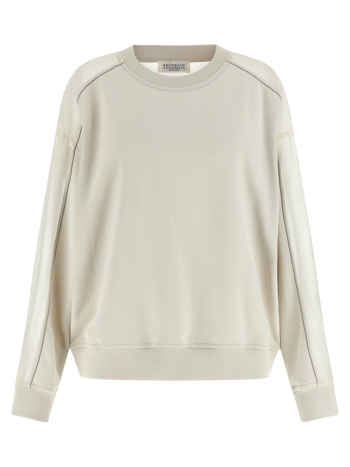 Brunello Cucinelli White Cotton Sweatshirt