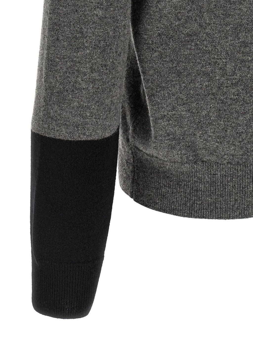 Comme des Garçons Graue Wollstrickjacke