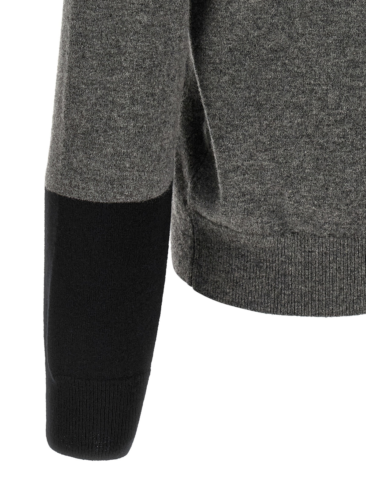 Comme des Garçons Graue Wollstrickjacke