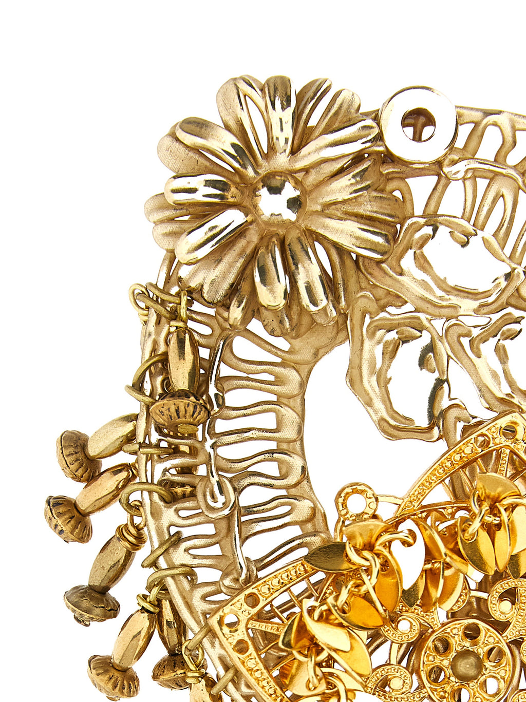 Dries Van Noten Brosche aus goldfarbenem Messing