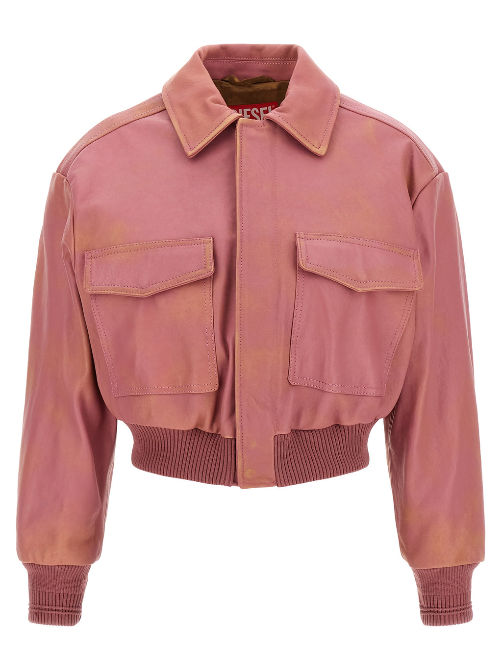 Diesel Multicolor Lamb Leather Leather Jacket