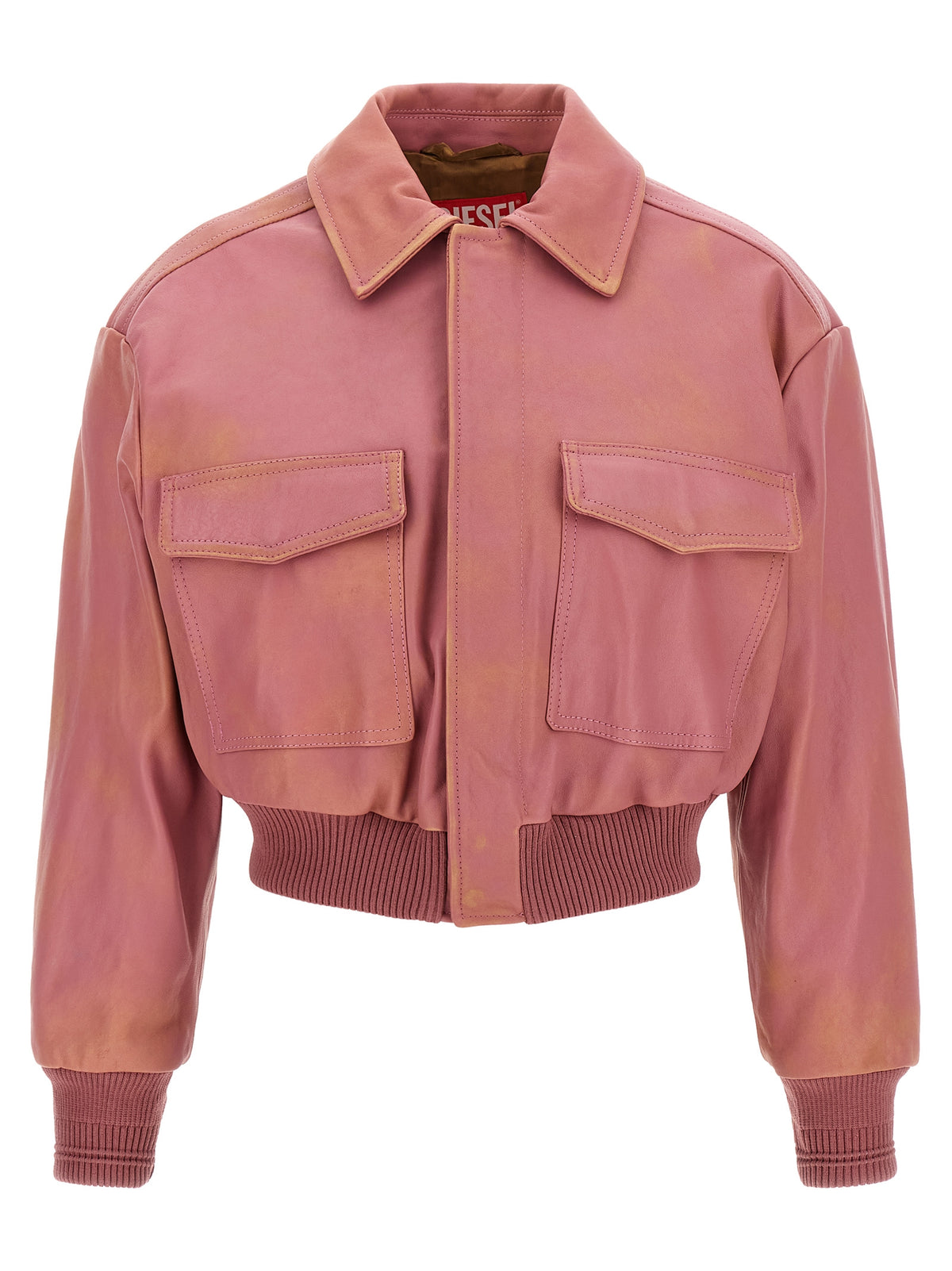 Diesel Multicolor Lamb Leather Leather Jacket