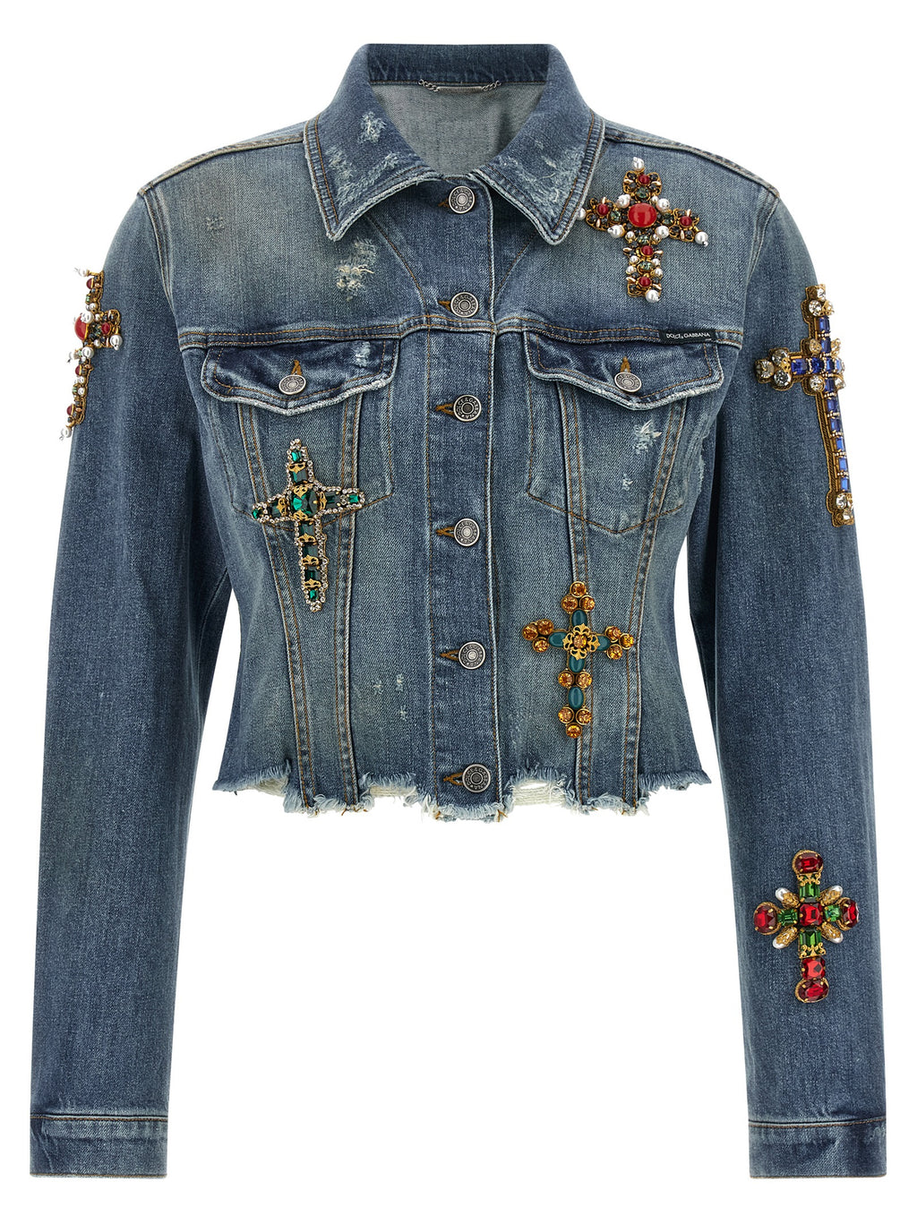 Dolce & Gabbana Blue Cotton Denim Jacket