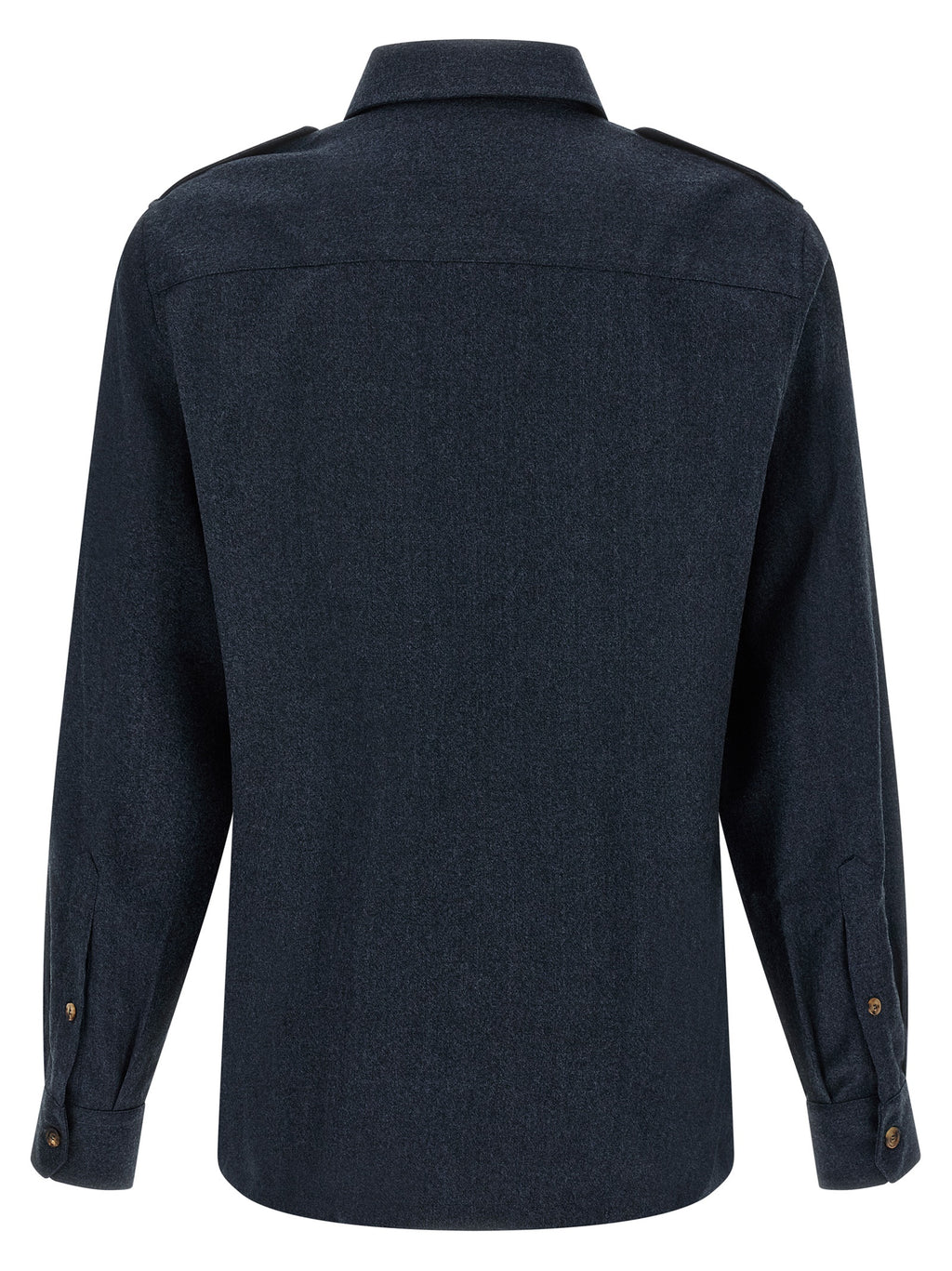 Brunello Cucinelli Blaue Bluse aus Schurwolle
