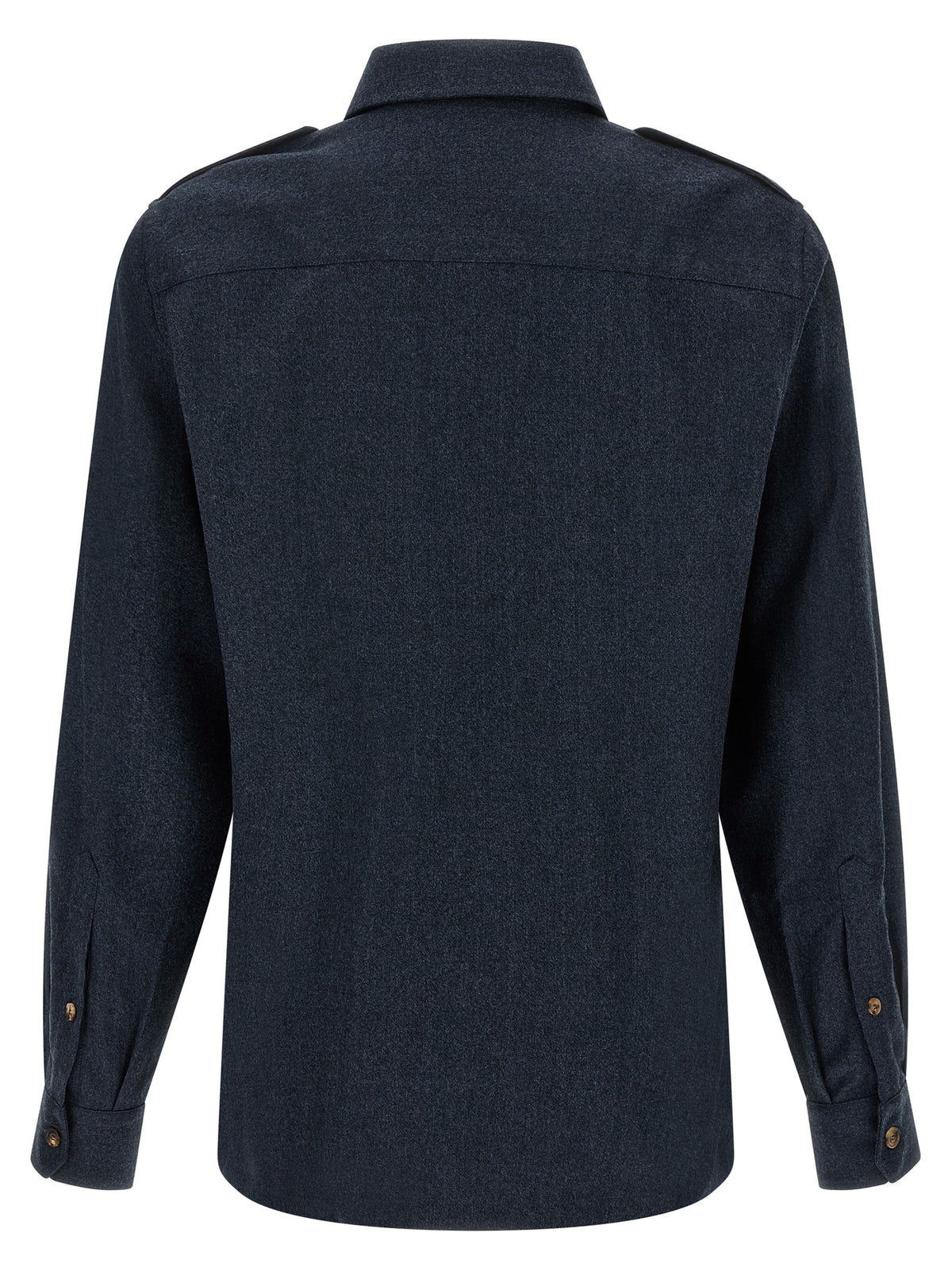Brunello Cucinelli Blaue Bluse aus Schurwolle