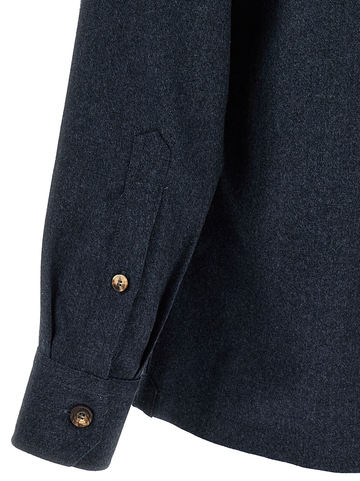 Brunello Cucinelli Blaue Bluse aus Schurwolle
