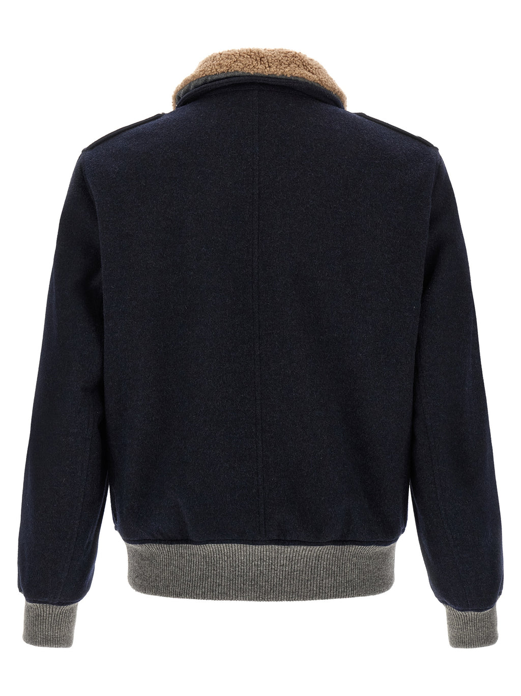 Brunello Cucinelli Blue Cashmere Bomber