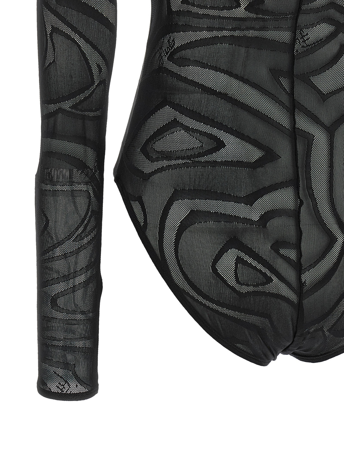 Emilio Pucci Black Polyamide Bodysuit