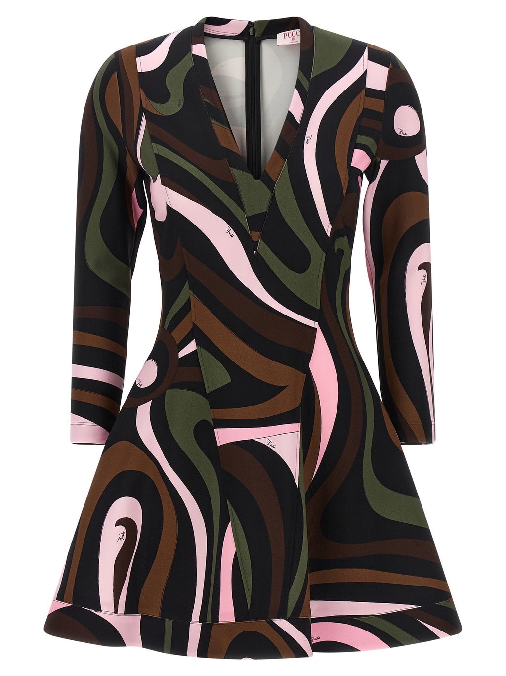 Emilio Pucci Kurzes Kleid aus mehrfarbiger Viskose