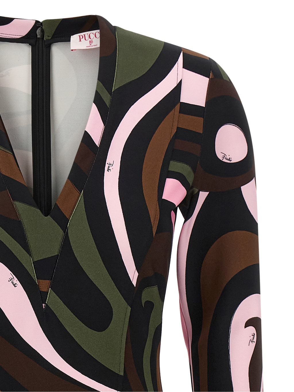 Emilio Pucci Kurzes Kleid aus mehrfarbiger Viskose