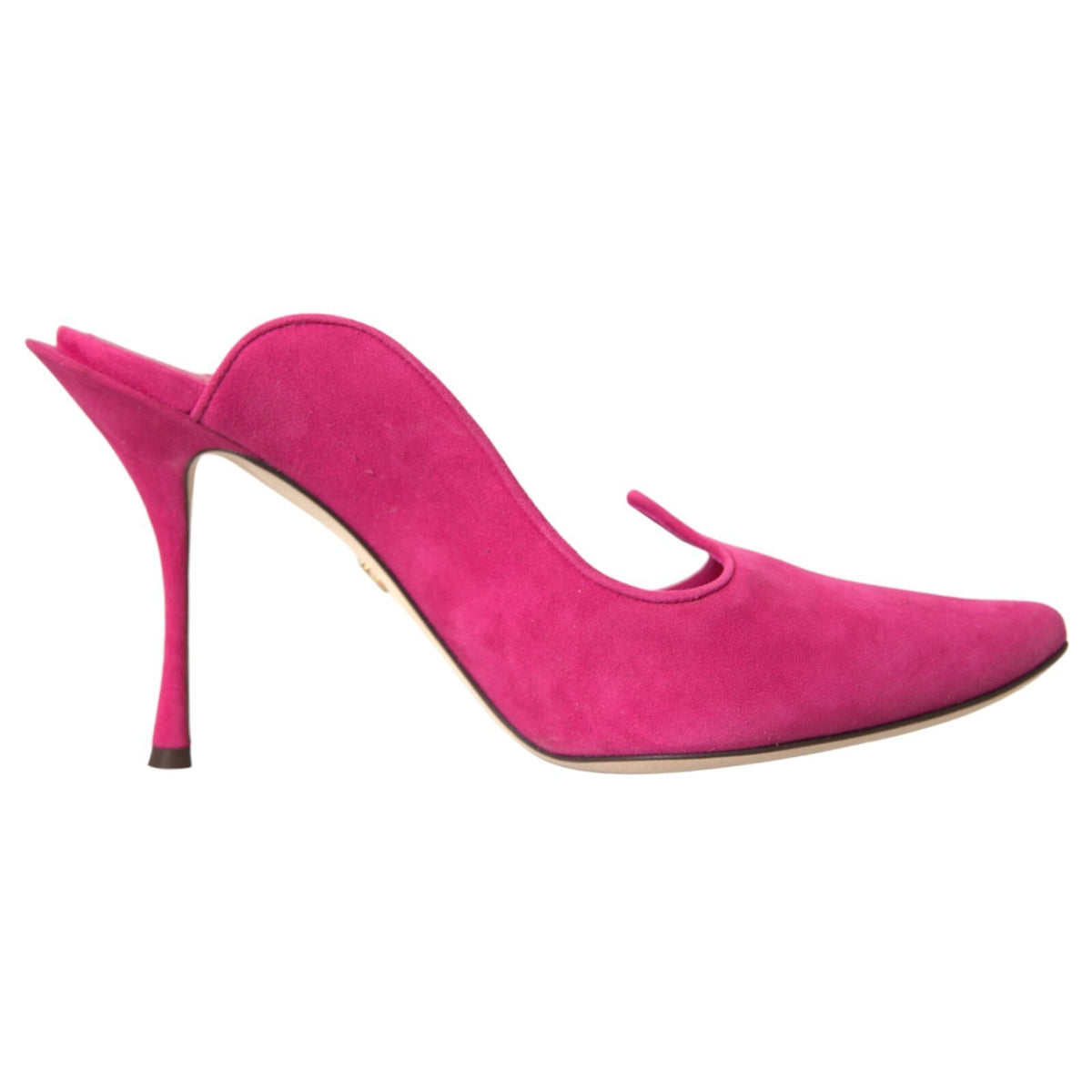 Dolce & Gabbana Fuchsia Wildleder Pantoletten Sandalen Schuhe