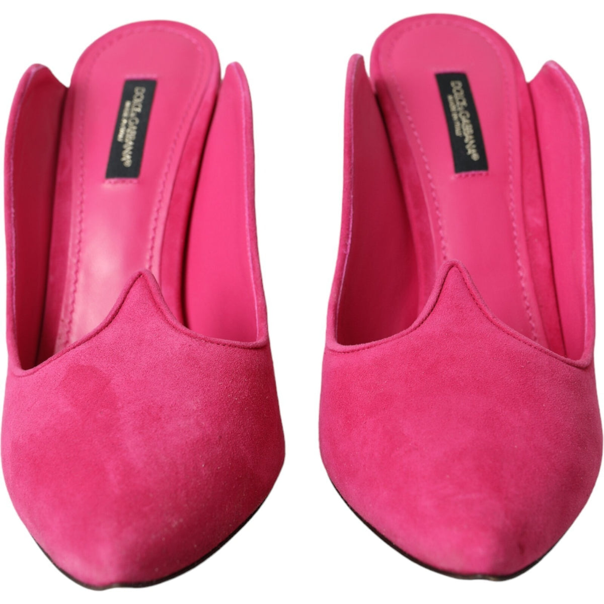 Dolce & Gabbana Fuchsia Wildleder Pantoletten Sandalen Schuhe