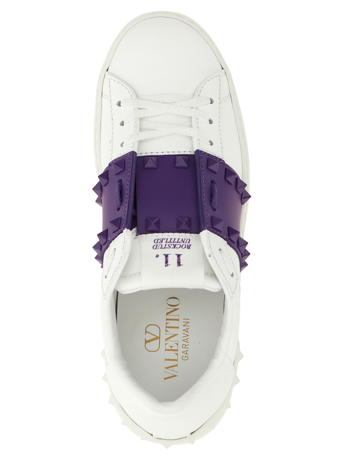Valentino Garavani Violette Low-Top-Sneaker aus Kalbsleder