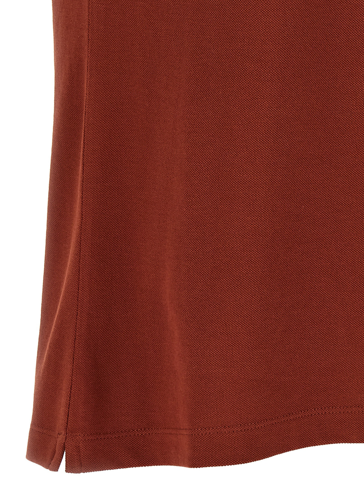 Brunello Cucinelli Rotes Baumwoll-Polohemd
