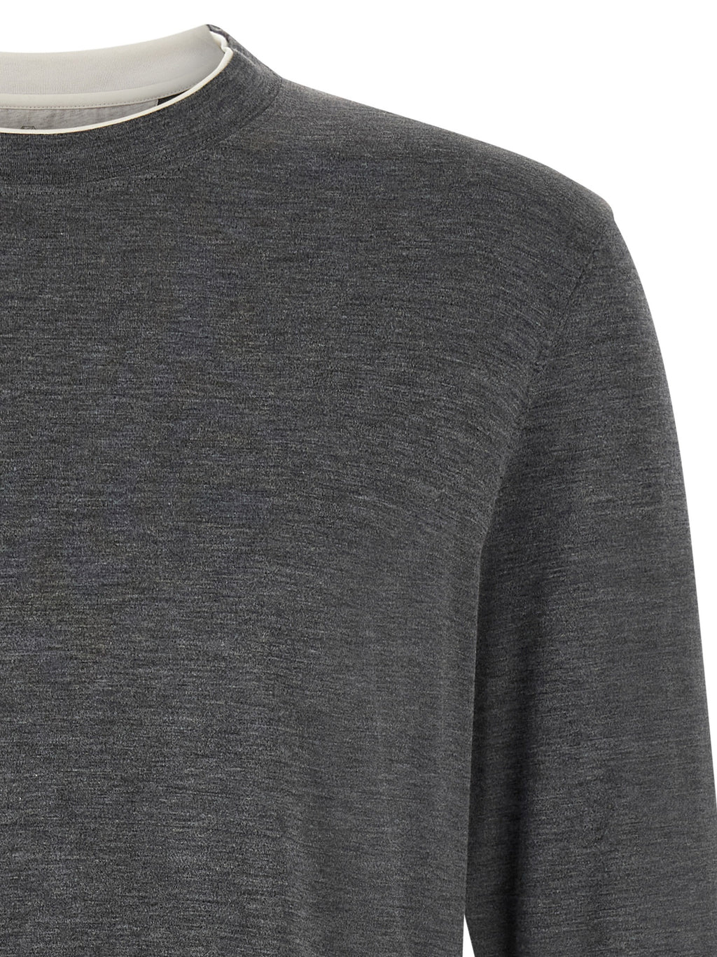 Brunello Cucinelli Gray Silk T-Shirt
