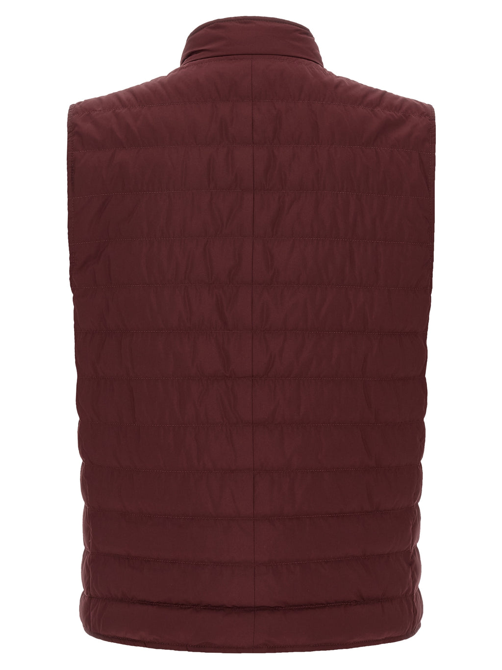 Brunello Cucinelli Bordeaux Polyester Sleeveless Jacket