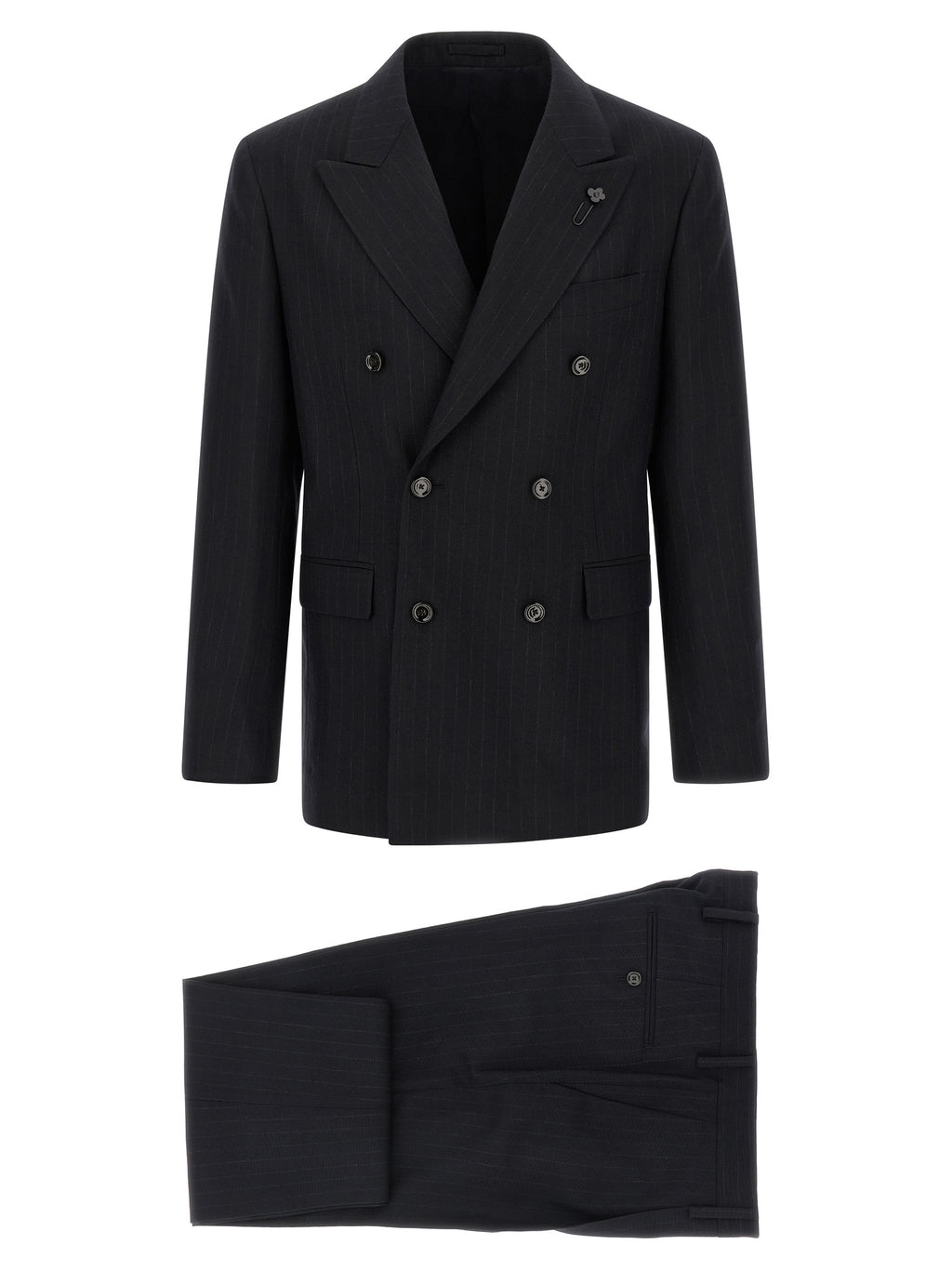 Lardini Blue Virgin Wool Two-Piece Suit