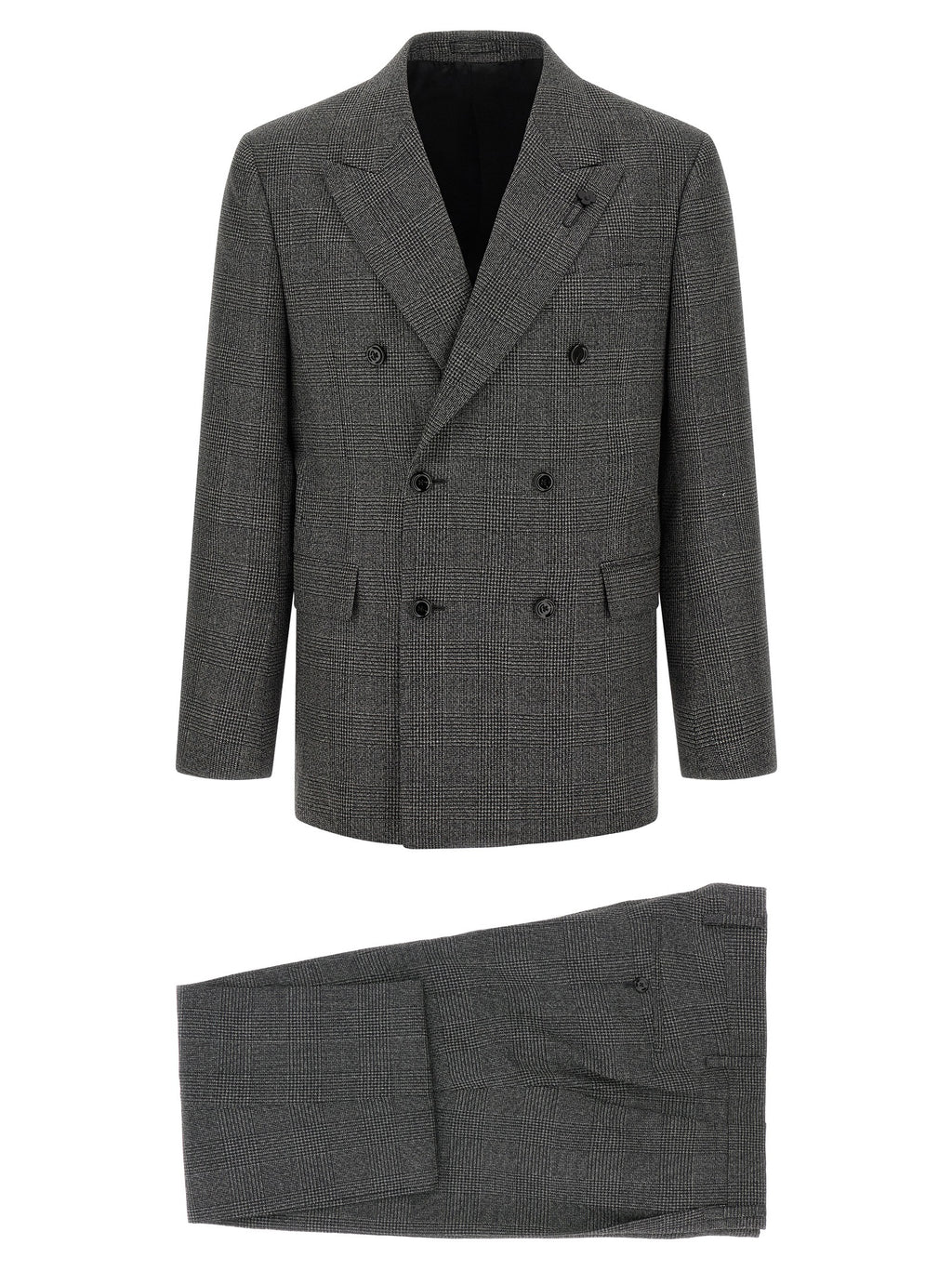 Lardini Gray Virgin Wool Two-Piece Suit