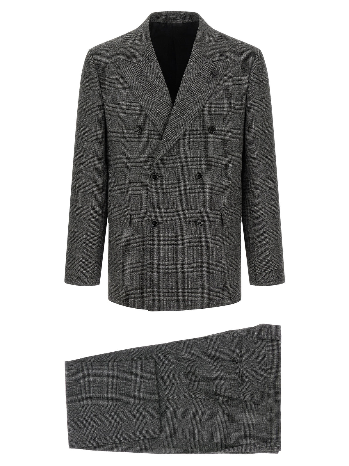 Lardini Gray Virgin Wool Two-Piece Suit