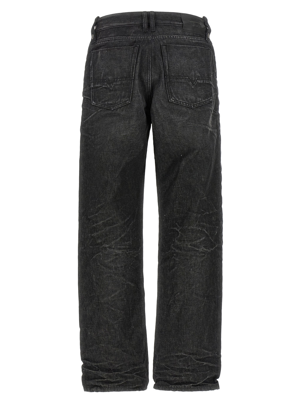 Diesel Gray Cotton Straight-Leg Jeans