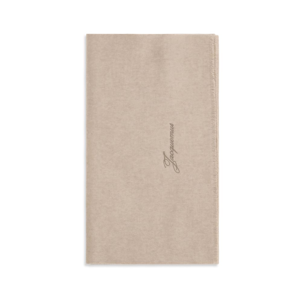 Jacquemus Schal „Oves Aries“ aus beigefarbener Wolle