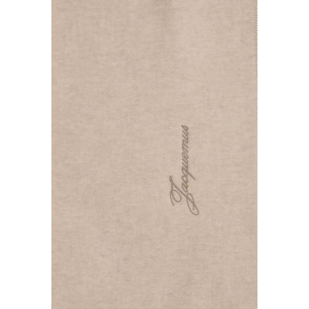 Jacquemus Schal „Oves Aries“ aus beigefarbener Wolle